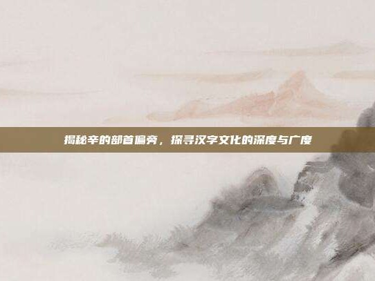 揭秘辛的部首偏旁，探寻汉字文化的深度与广度